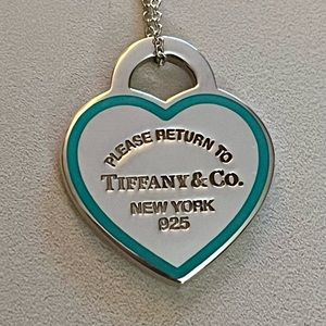 Authentic Tiffany & Co Blue Outline Necklace